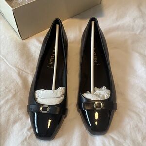 NWT Anne Klein Women's Black Flats iFlex Madelyn size 9W